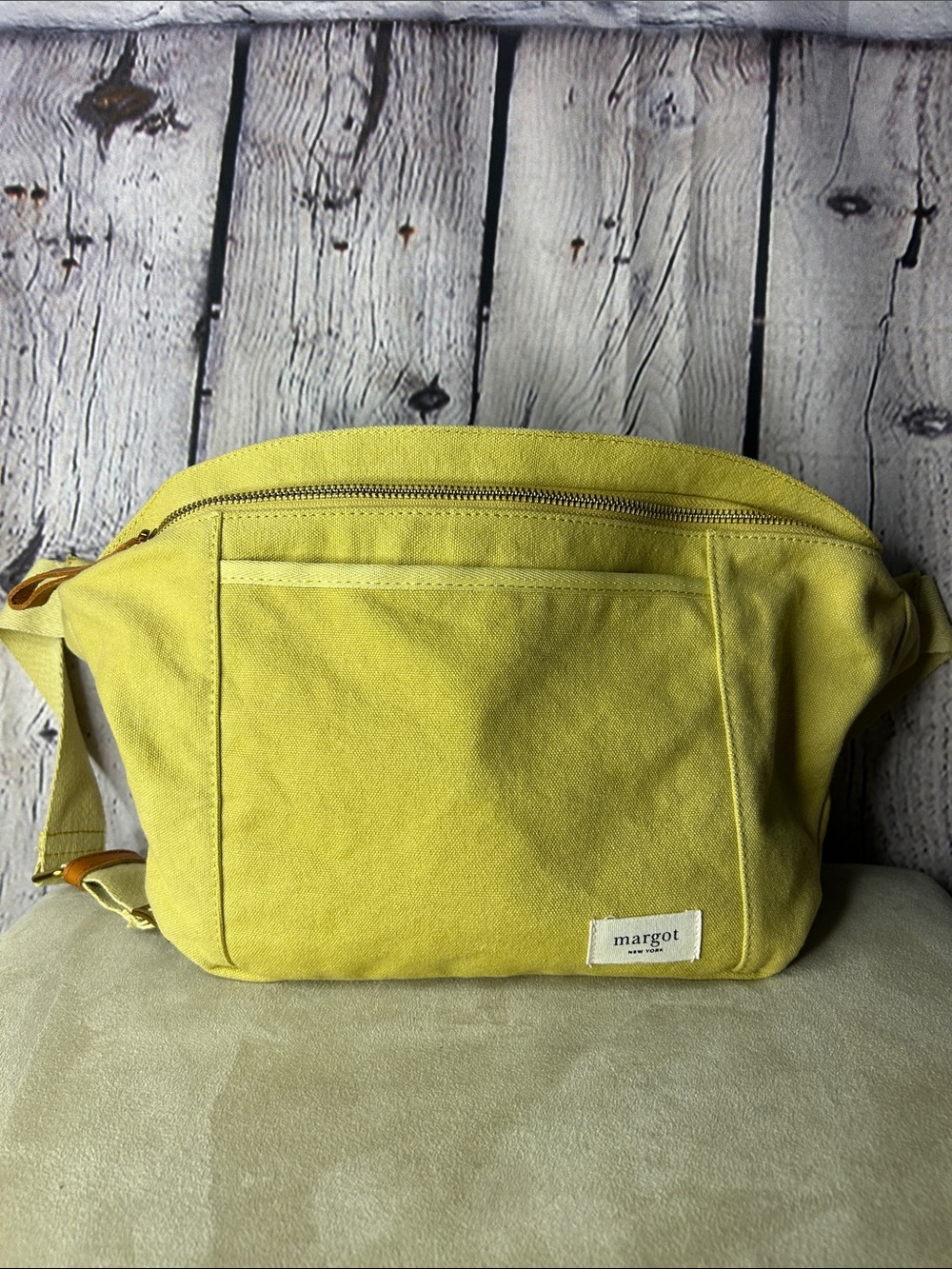 margot Men's Yellow Canvas Belt Bag